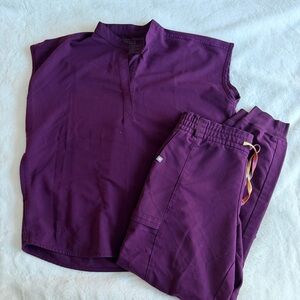 Figs Purple Scrub Set Small Top Medium Bottoms
